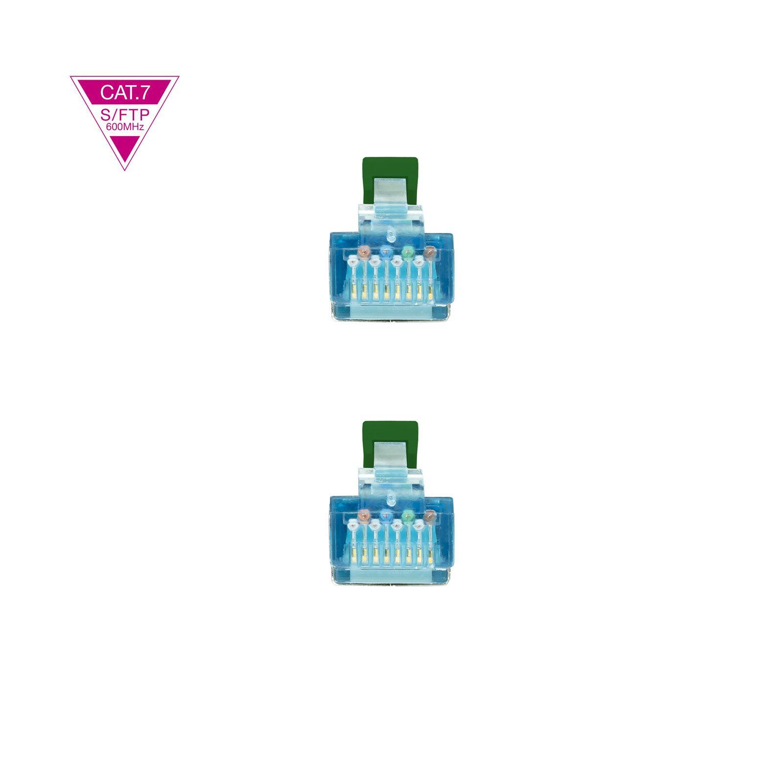 Cabo de Rede RJ45 NANOCABLE 10.20.1701-GR (1 m - Cat7 - RJ-45 - Verde) — miniatura 3