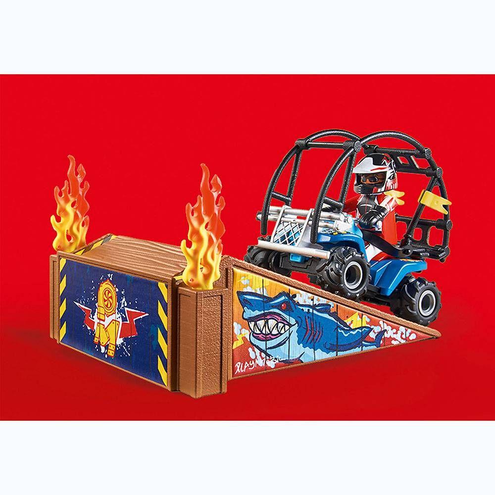 Conjunto de Brinquedo PLAYMOBIL 70820 Stuntshow Quad com Rampa de Fogo (Stunt Show - 4 a 10 anos - Multicor), miniatura 5
