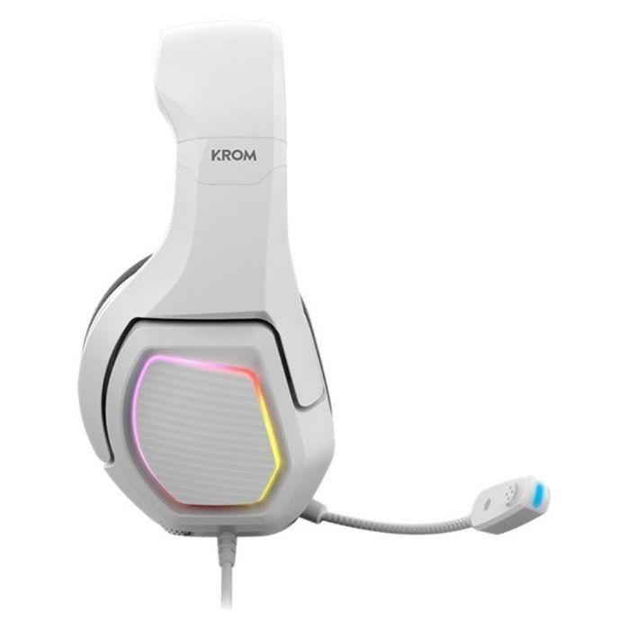 Headset Gaming KROM Kopa 7.1 (Binaural - Com fios - Circum-aural - Branco), miniatura 2