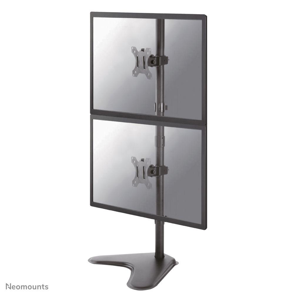 Suporte de Secretária para 2 Monitores NEOMOUNTS FPMA-D550DDVBLACK (100 x 100 mm - 75 x 75 mm - 81,3 cm - Preto)