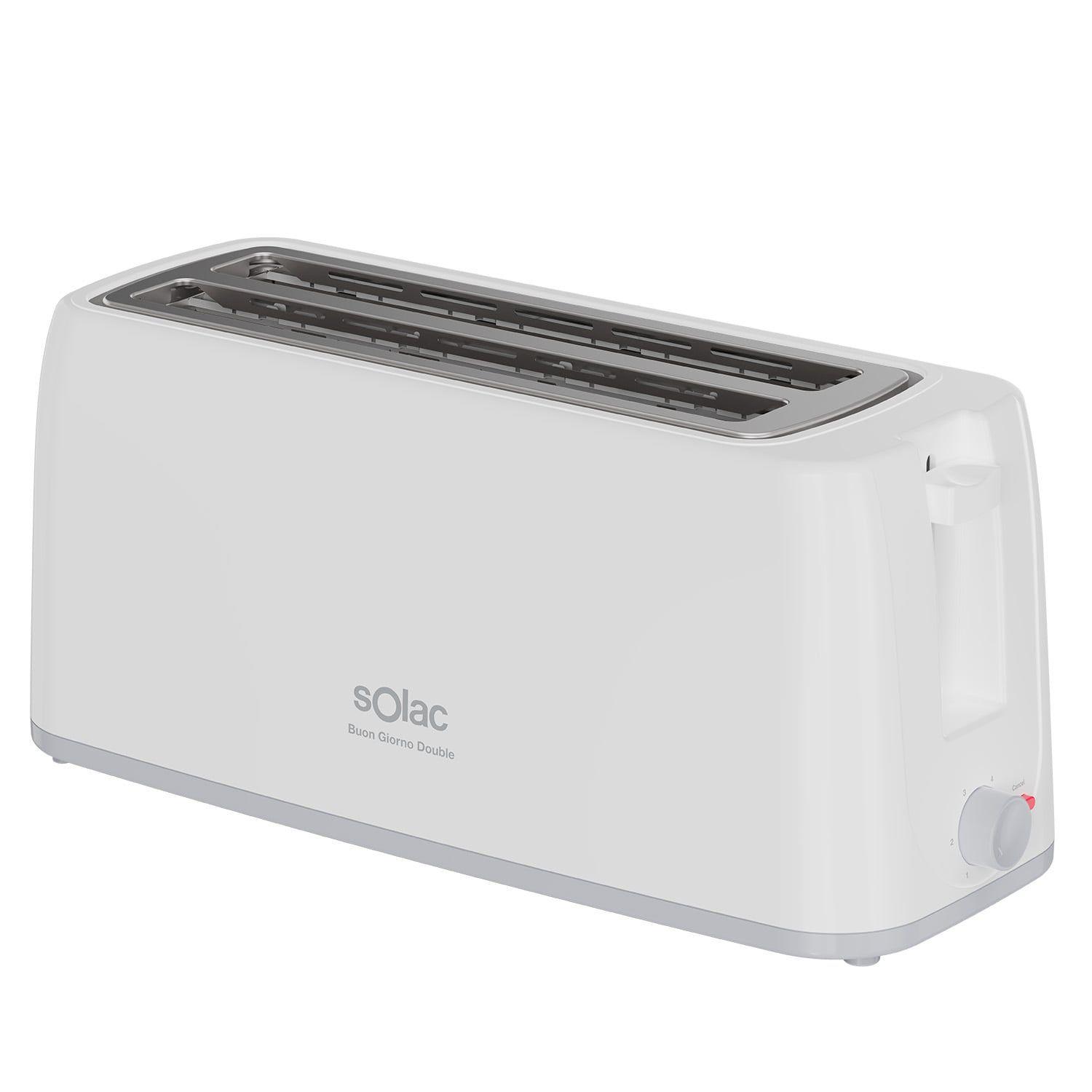 Torradeira SOLAC TL5421 (1200 W - 4 fatias - Plástico - Branco)