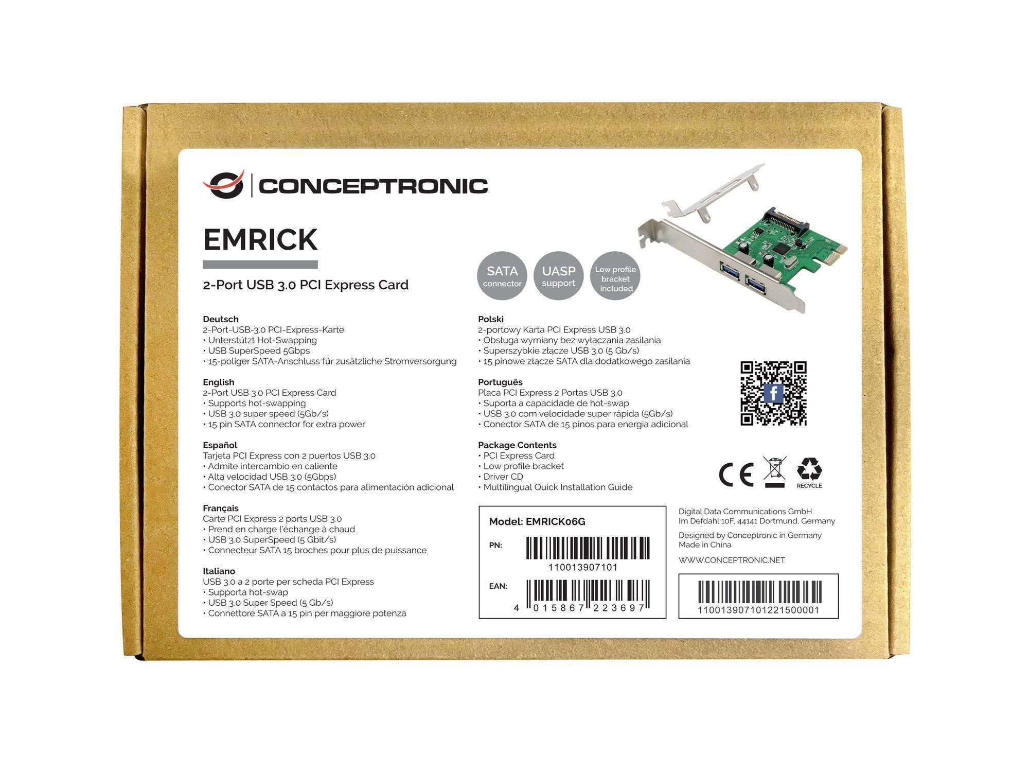 Placa Controladora PCIe CONCEPTRONIC EMRICK06G (Verde) — miniatura 2