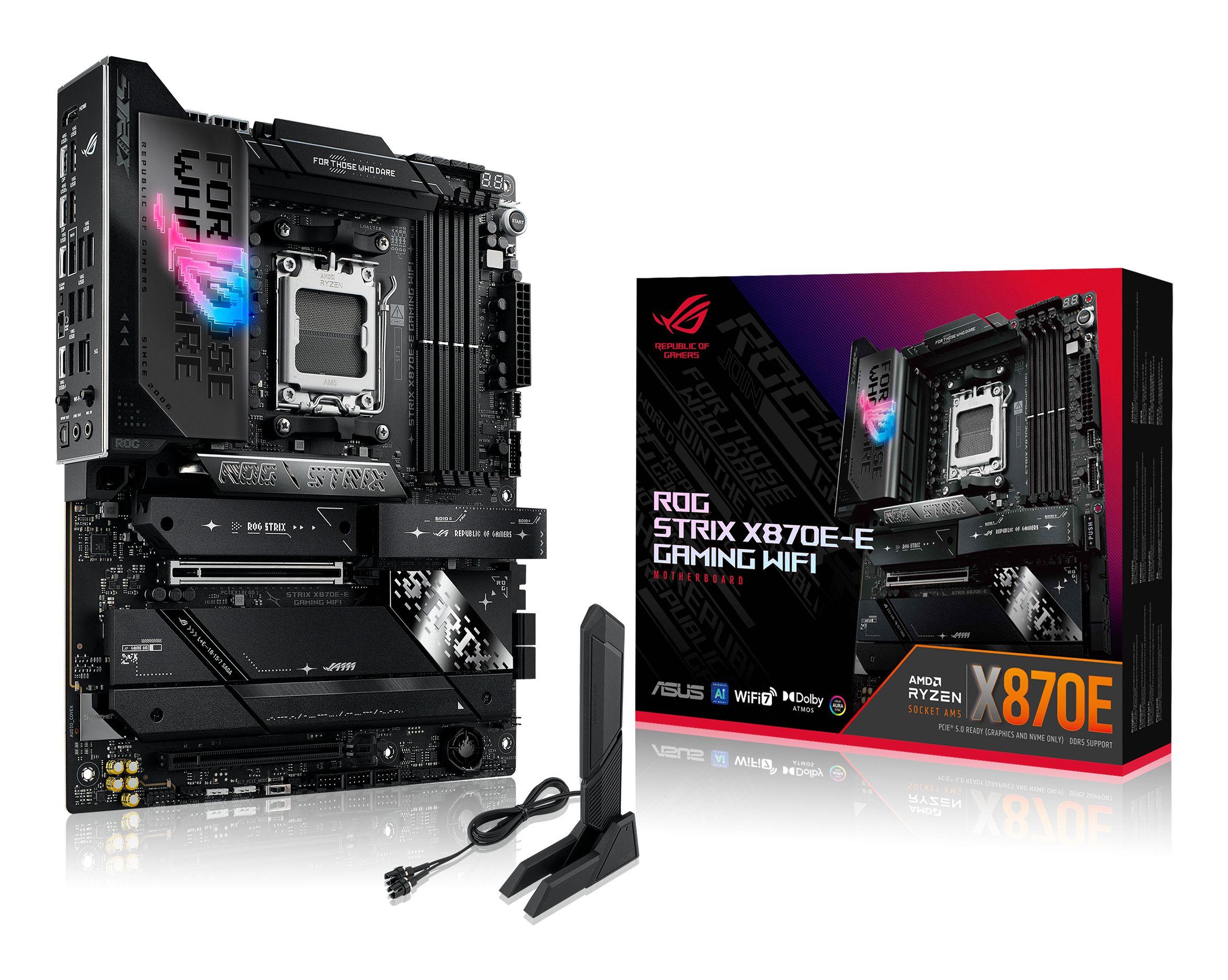 Motherboard ASUS ROG STRIX X870E-E GAMING WIFI (AM5 - ATX - Duplo canal - Preto)