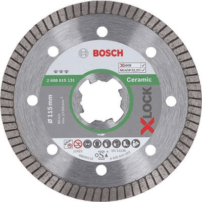 Disco de Corte Diamantado BOSCH PRO Ceramic X-LOCK (Aço inoxidável)