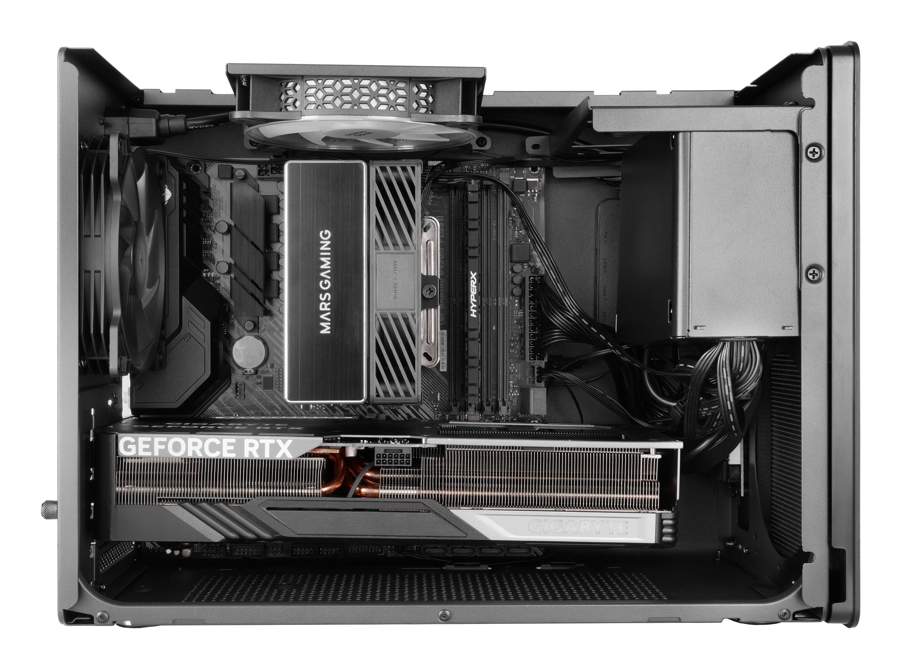 Caixa Micro-ATX MARS GAMING MC-XPRO (Micro-ATX, Mini-ITX - Mini Tower - micro-ATX, Mini-ATX - Preto) — miniatura 3