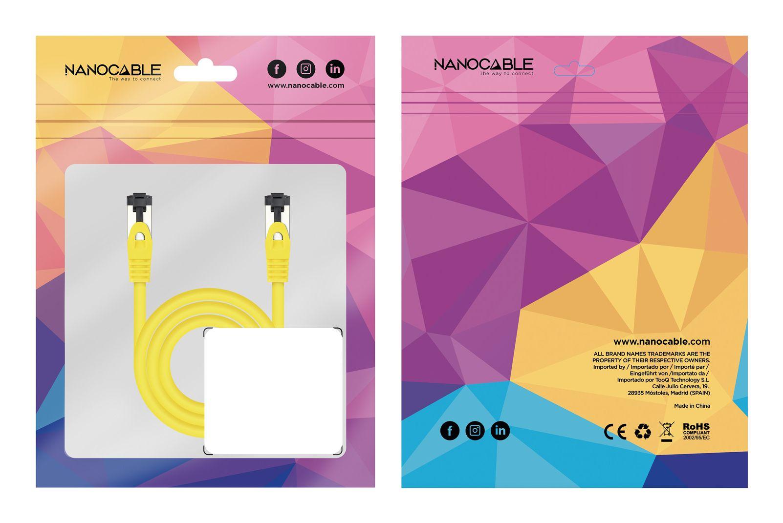 Cabo de Rede NANOCABLE 10.20.2000-L25-Y (0,25 m - RJ-45 - Amarelo), miniatura 5