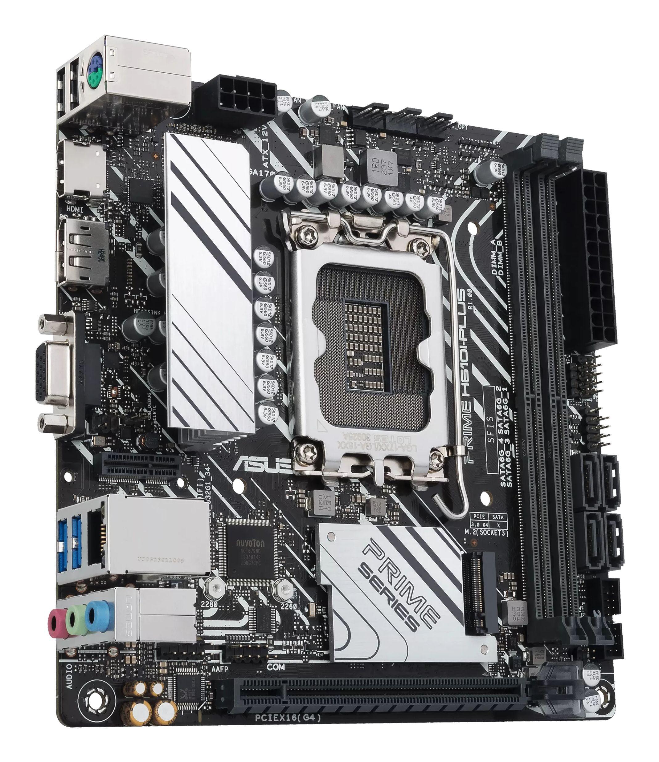 Motherboard ASUS PRIME H610I-PLUS-CSM (LGA 1700 - Mini-ITX - Duplo canal), miniatura 4