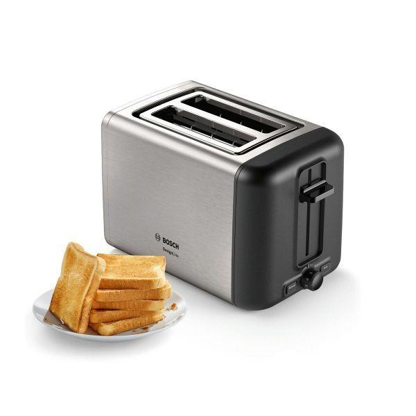 Torradeira BOSCH TAT3P420DE (970 W - 2 fatias - Altura 19,5 cm - Preto e Prateado), miniatura 2