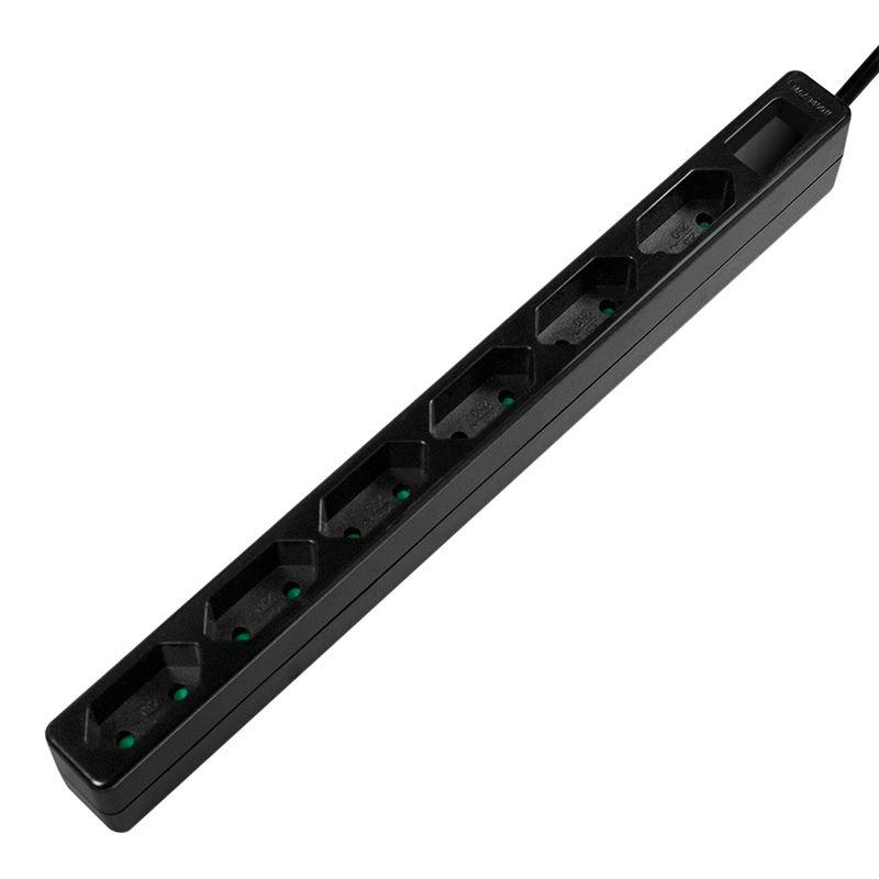 Bloco de Tomadas LOGILINK LPS231B (Type F - Preto)