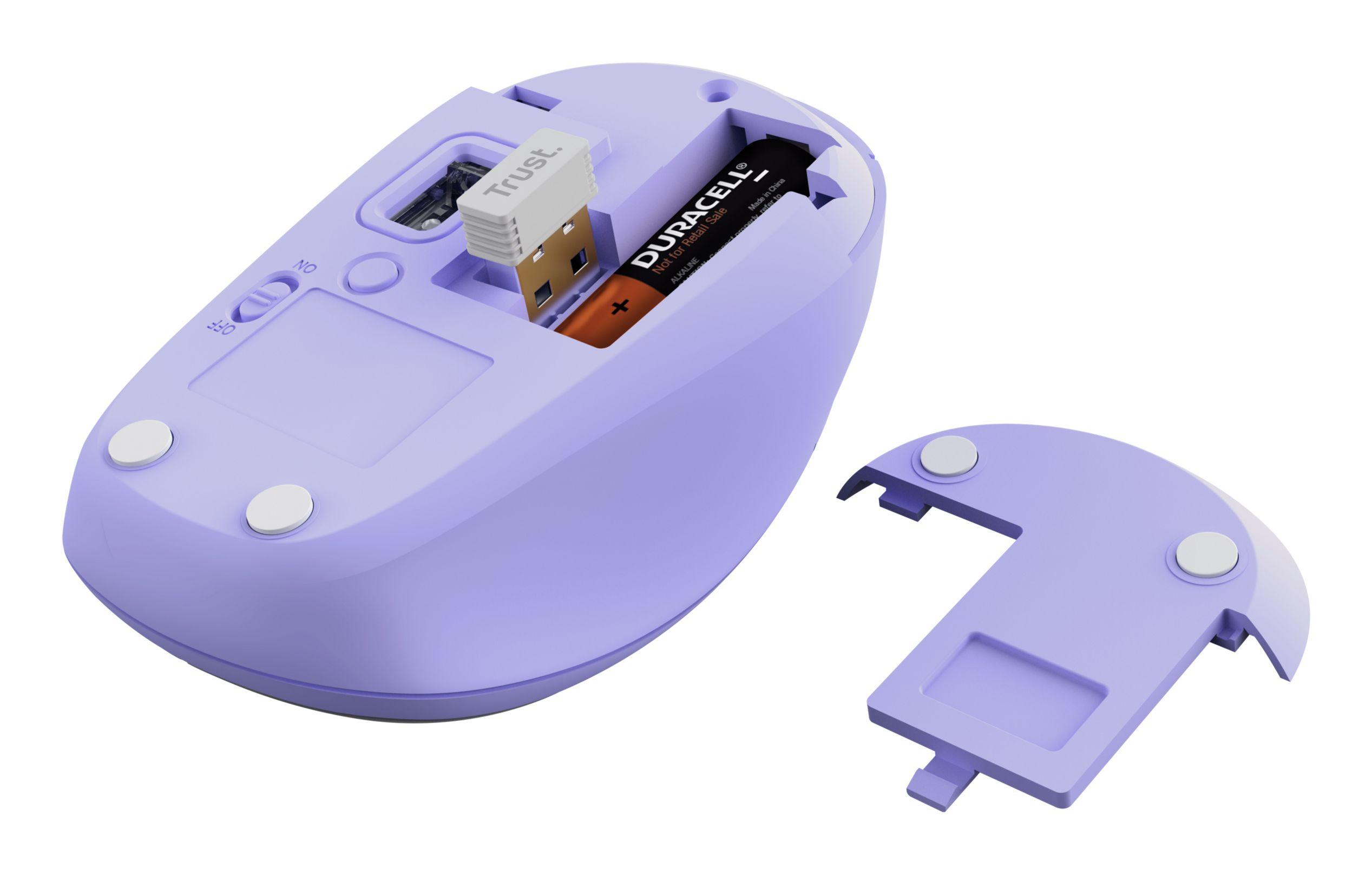 Rato TRUST Yvi+ (Ambidestro - 1600 DPI - Ótico - Violeta), miniatura 4