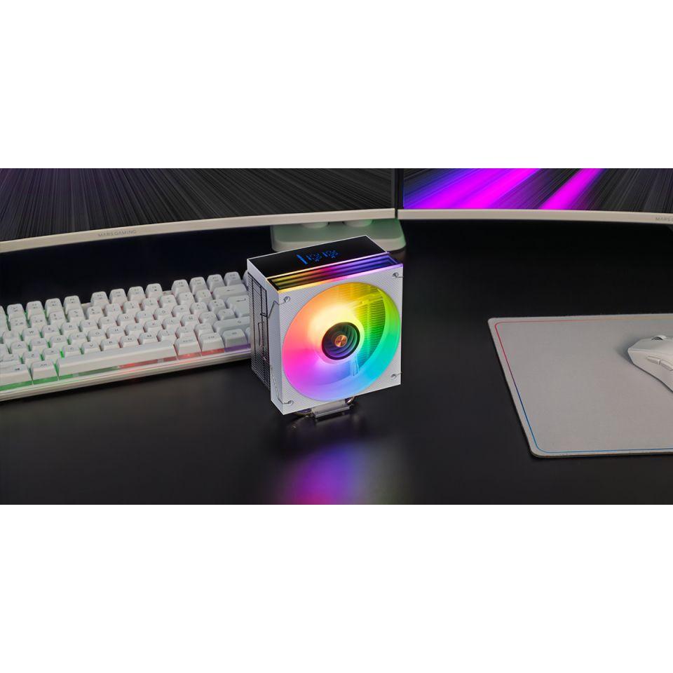 Dissipador CPU MARS GAMING MCPU-LCD (120 mm - 2600 RPM - Multi - Branco) — miniatura 6