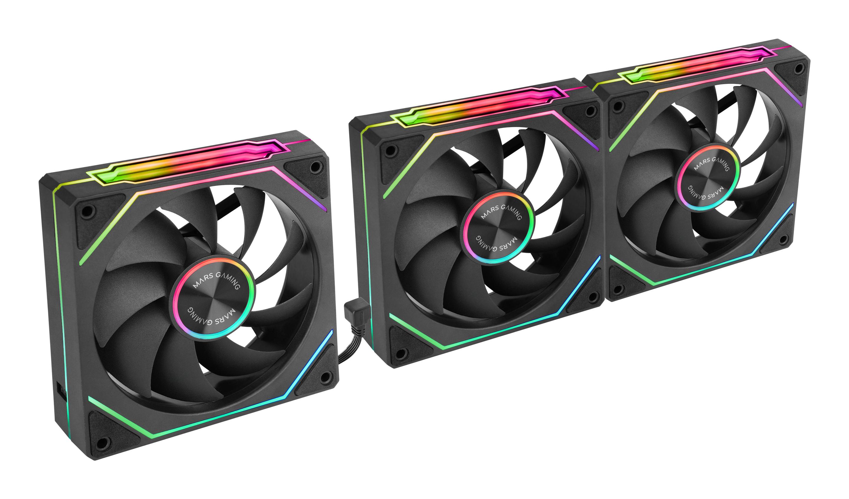 Ventoinhas MARS GAMING MF-LINKFINITYKIT2 (Preto) — miniatura 3