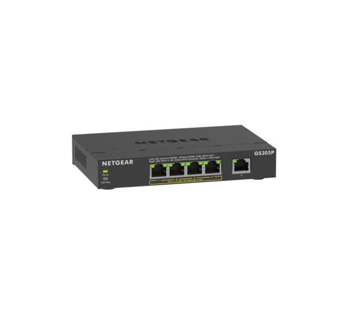 Switch NETGEAR GS305Pv3 (Gigabit Ethernet - 10/100/1000 Mbit/s - 0,128 MB - Preto)