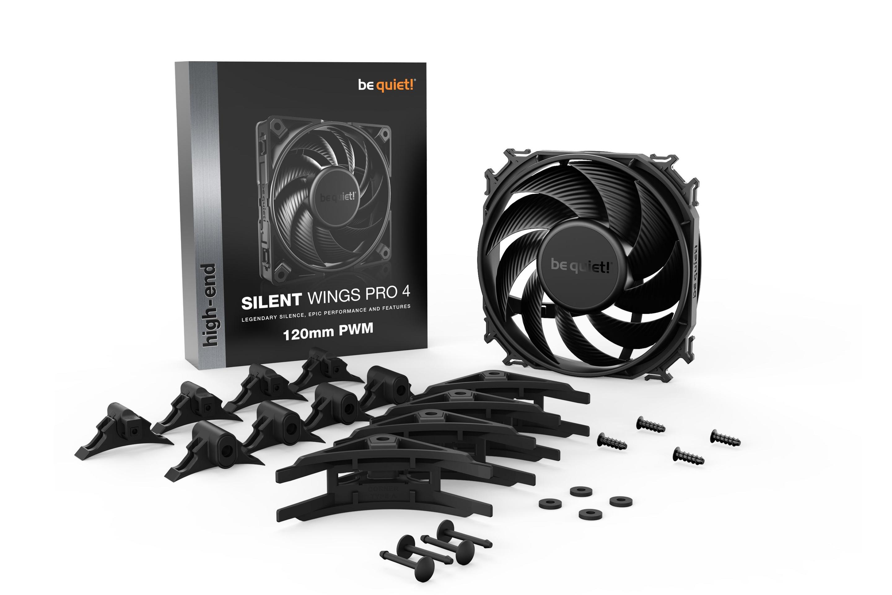 Ventoinha para Caixa de PC BE QUIET! Silent Wings Pro 4 120mm PWM (3,6 W - Preto) — miniatura 5