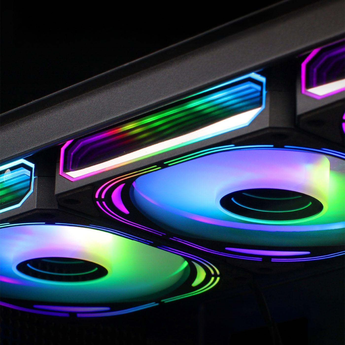 Kit de Ventoinhas para Caixa de PC COOLBOX Infinity Pro ARGB (Preto), miniatura 3
