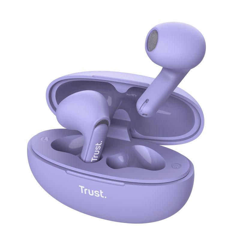 Auscultadores TRUST Yavi ENC (Binaural - True Wireless Stereo - Intra-auricular - Roxo)
