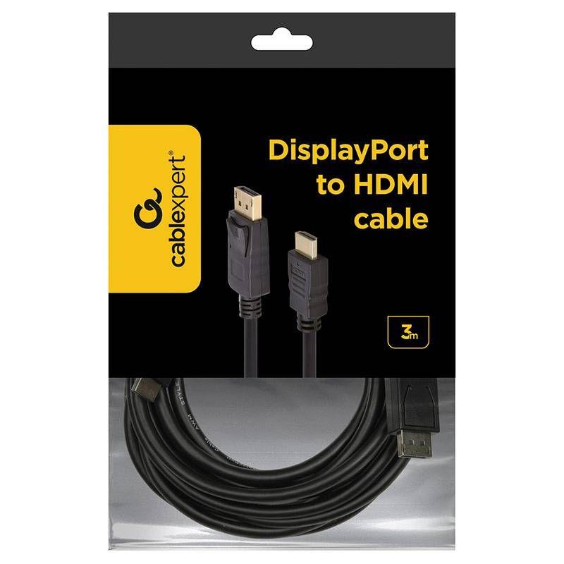Cabo DisplayPort para HDMI GEMBIRD CC-DP-HDMI-3M (3 m - HDMI Type A - Preto) — miniatura 5