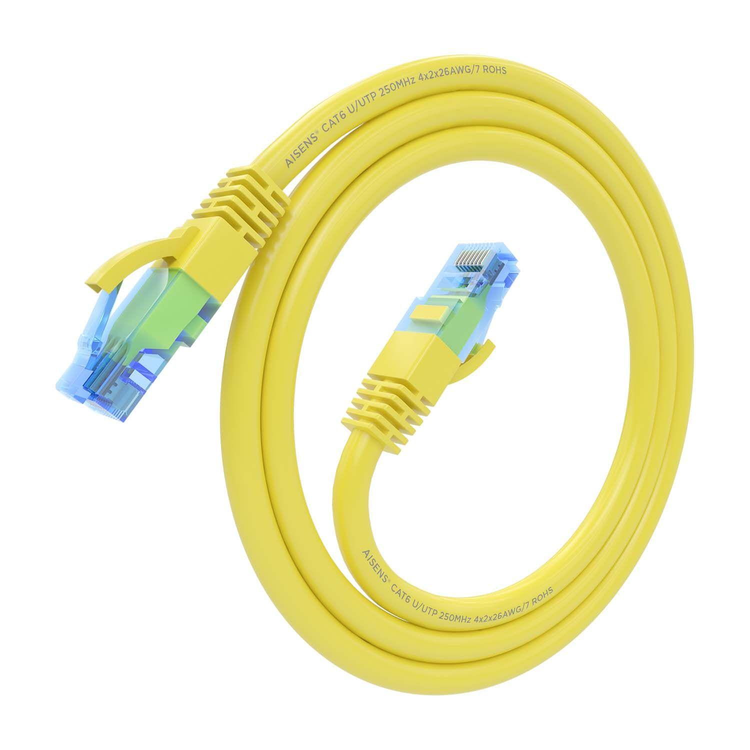 Cabo de Rede RJ45 AISENS A135-0831 (0,5 m - Cat6 - RJ-45 - Amarelo), miniatura 2