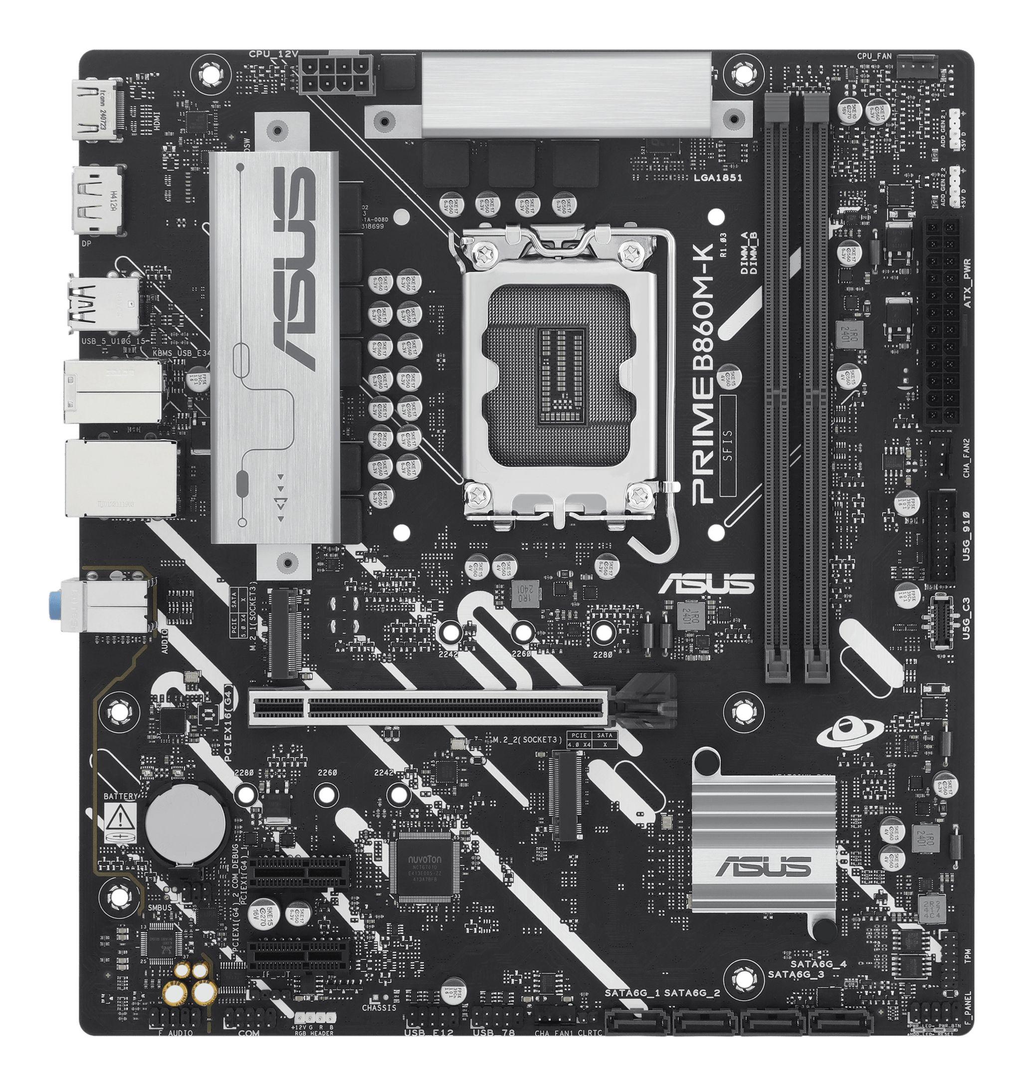 Motherboard ASUS PRIME B860M-K (LGA 1851 (Socket V1) - Intel Core Ultra - micro ATX)
