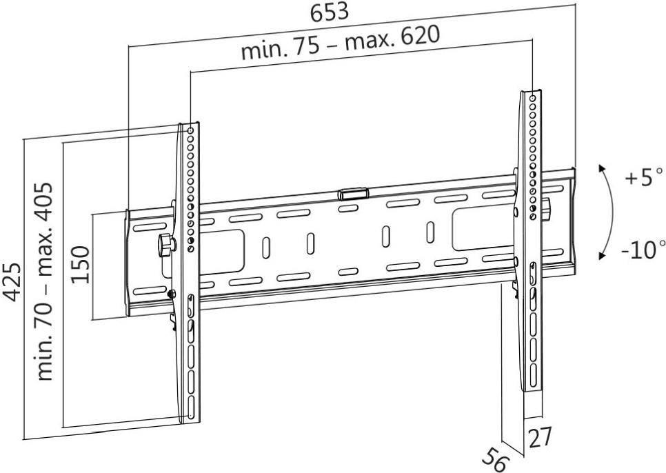 Suporte de Parede TV LOGILINK BP0018 (37-70" - até 50 kg - Preto), miniatura 2