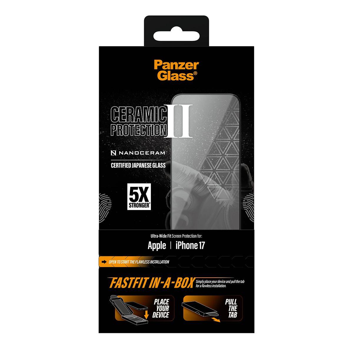 Protetor de Ecrã PANZERGLASS Ceramic para iPhone 17 (Apple iPhone 17 - Transparente), miniatura 3