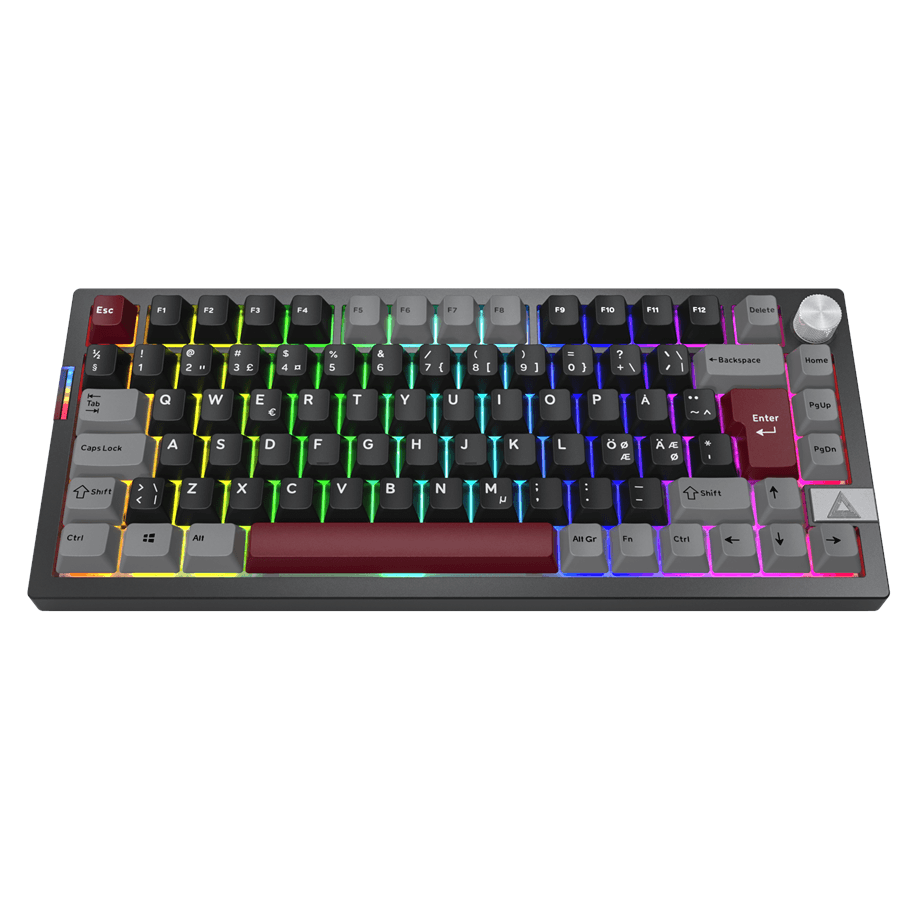 Teclado MONTECH MK PRO 75 DB_ISO (DE - Gateron G Pro 3.0 Brown - 75% - Preto/Multicolor)