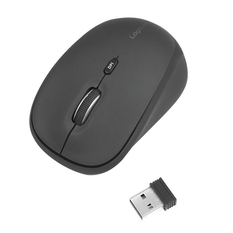 Rato LOGILINK ID0193 (Mão direita - 1600 DPI - Ótico - Preto)