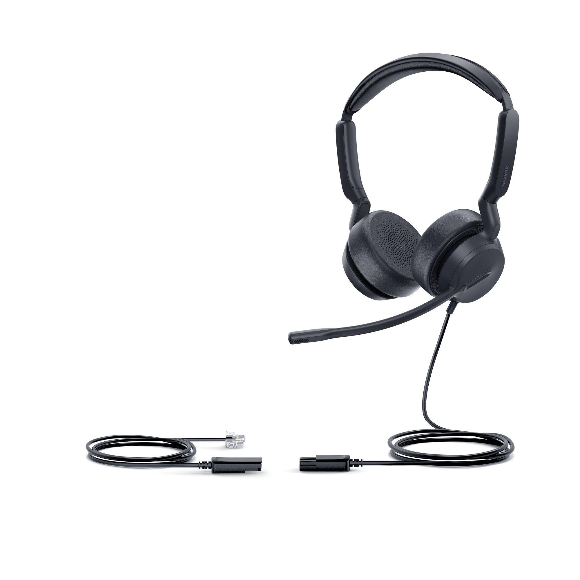Headset YEALINK YHS36 E2 Mono RJ9 (Monoaural - Com fios - Supra-aural - Preto)