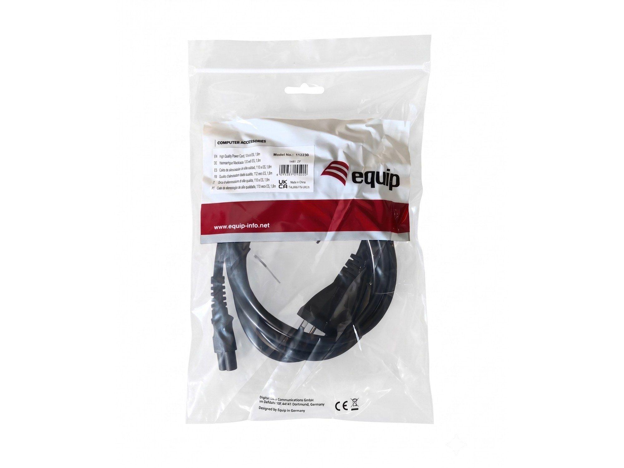 Cabo de Alimentação EQUIP 112231 (3 m - T12 macho - Acoplador C5 fêmea - Preto) — miniatura 3