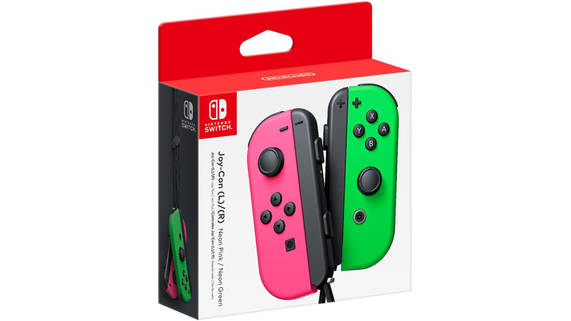 Comando NINTENDO Joy-Con (L/R) (Nintendo Switch - Sem fios - Rosa Néon/Verde Néon)