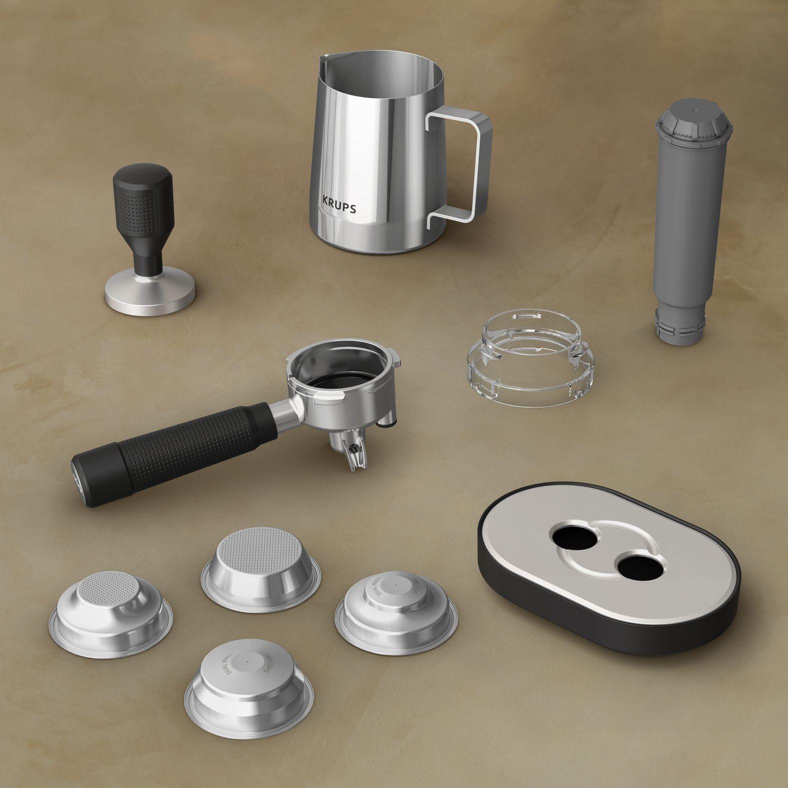 Máquina de Café Expresso Semiautomática KRUPS Precision XP801T10 (Café moído - 3 l - Botões, rotativo - Preto e Aço Inoxidável), miniatura 11