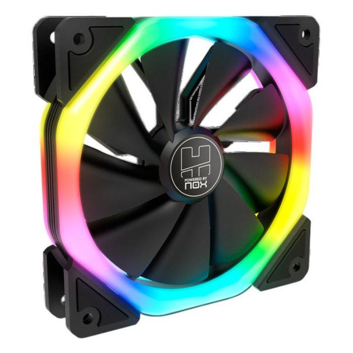 Ventoinha NOX Hummer S-FAN (Não suportado - ARGB Rainbow de anel duplo - Preto), miniatura 3