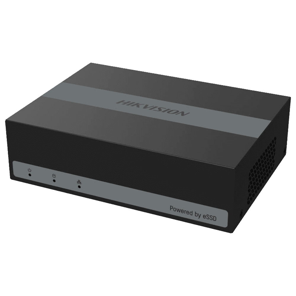 Gravador DVR 5-em-1 HIKVISION iDS-E04HQHI-B+4/1 ALM (4 canais HDTVI/HDCVI/AHD/CVBS - 1 canal IP 6 MP - eSSD 512 GB)