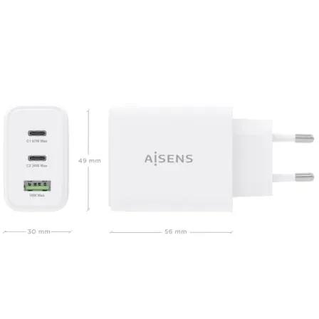 Carregador GaN USB-C AISENS ASCH-67W3P086-W (67 W - GaN - Branco), miniatura 4