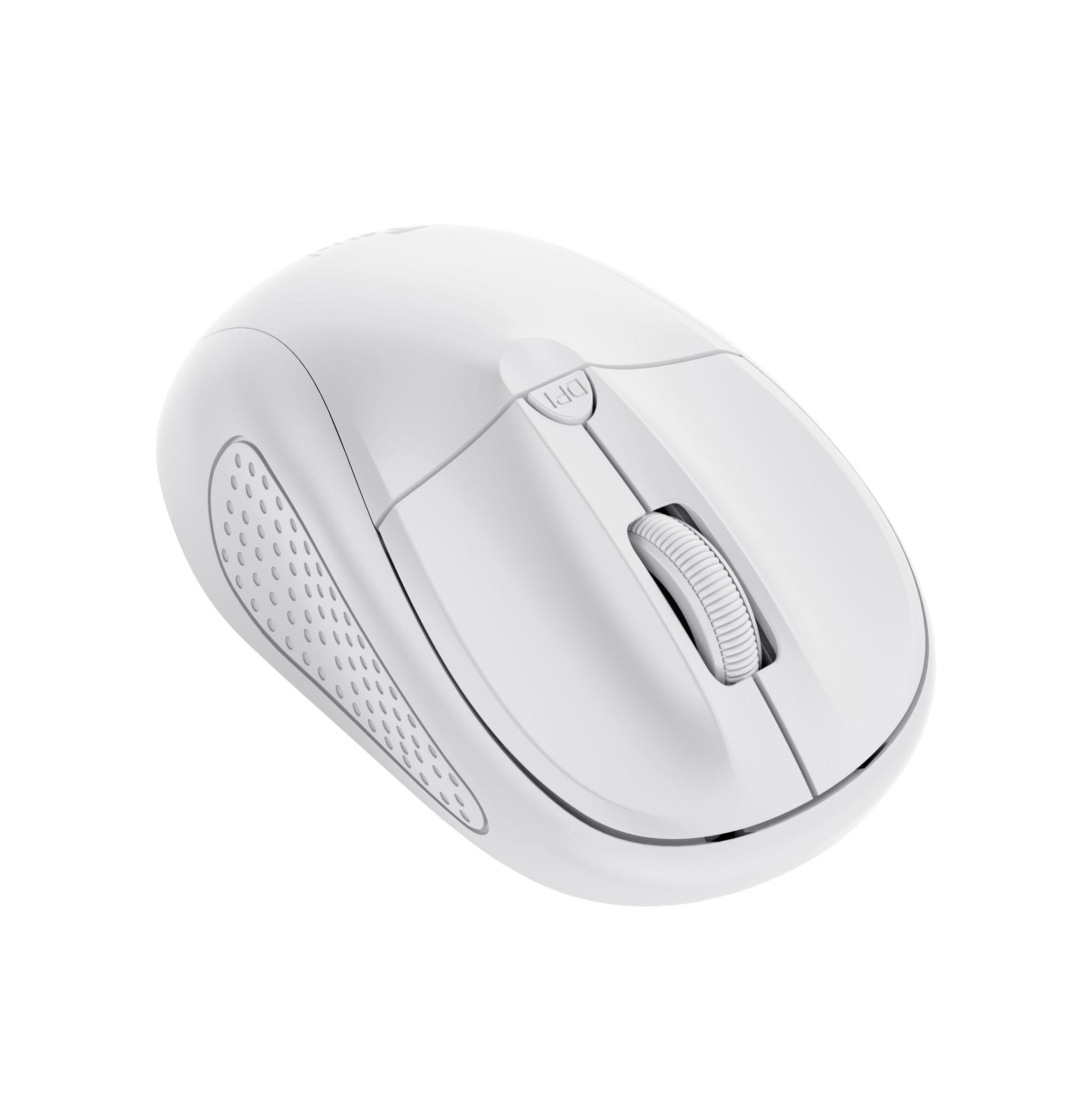 Rato TRUST Primo 24795 (Ambidestro - 1600 DPI - Ótico - Branco) — miniatura 2