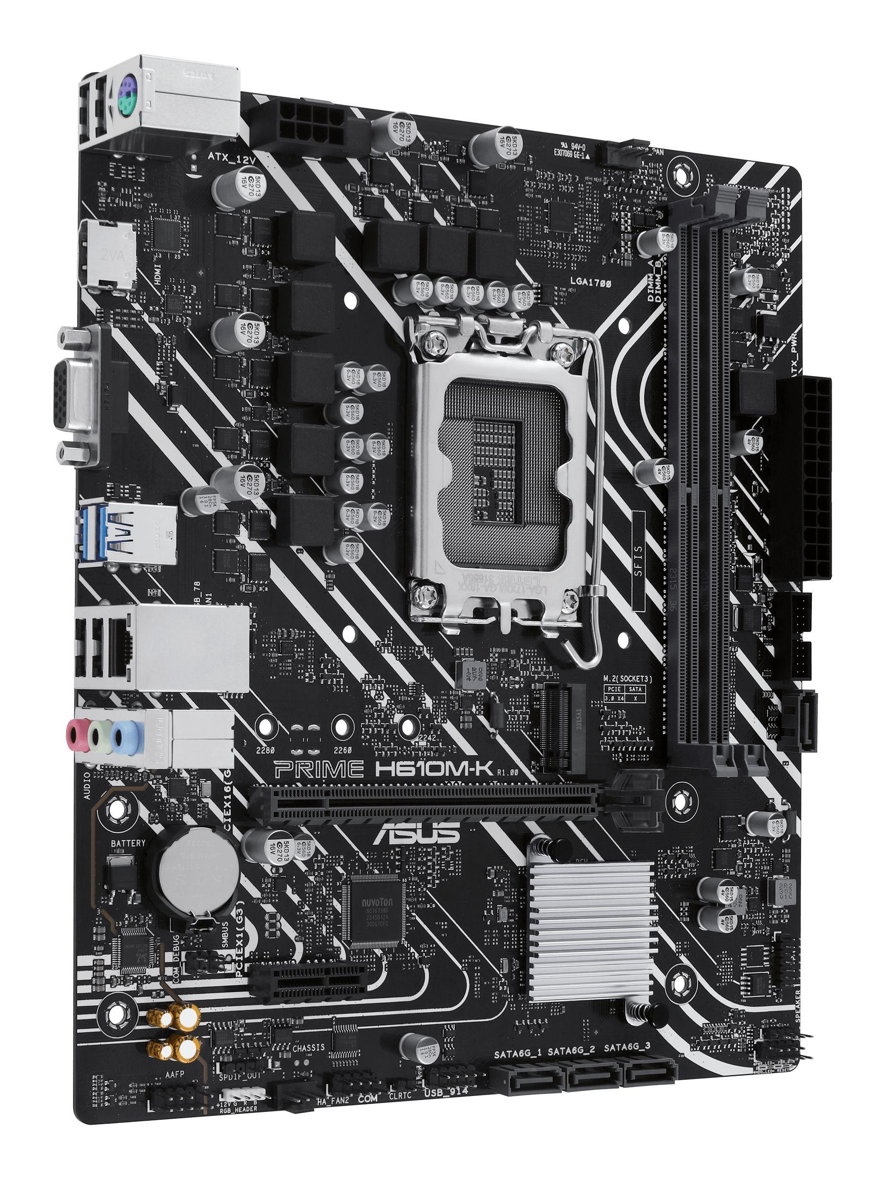 Motherboard ASUS Prime H610M-K (LGA 1700 - micro ATX - Duplo canal - Multicor) — miniatura 3