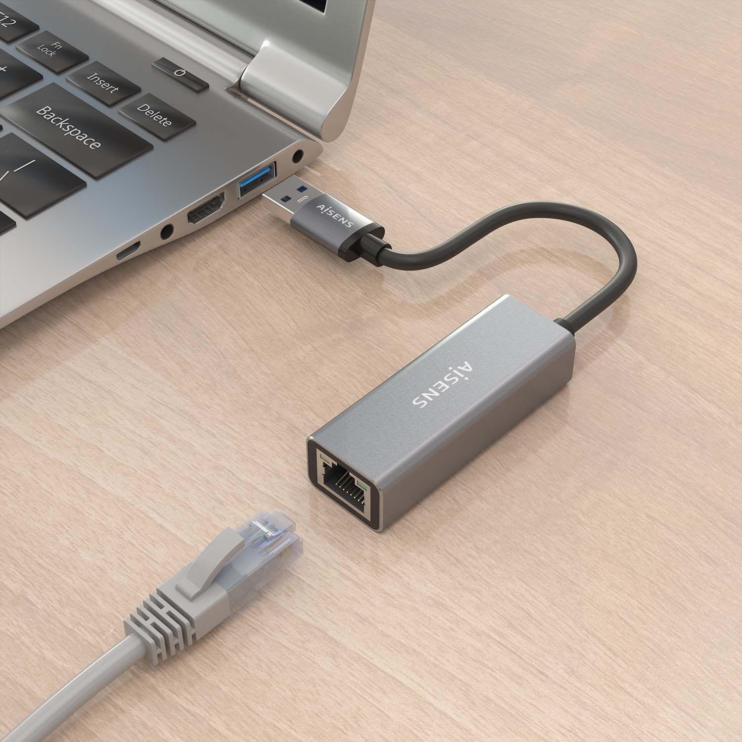 Conversor USB 3.0 para Ethernet Gigabit AISENS A106-0897 (USB - 1000 Mbit/s - Cinzento) — miniatura 6