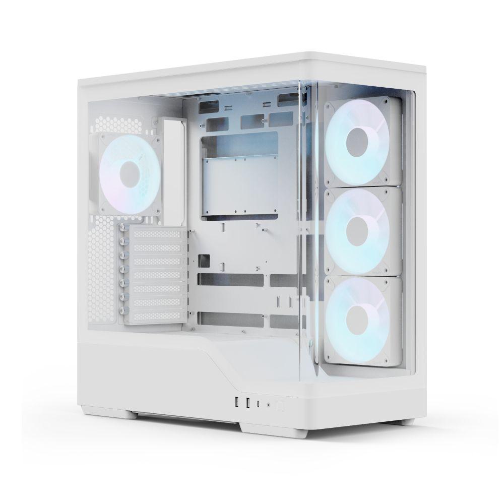 Caixa ATX AEROCOOL P500A-WT-v1 (ATX, Micro ATX, Mini-ITX - Midi Tower - SPCC, vidro temperado - Branco)