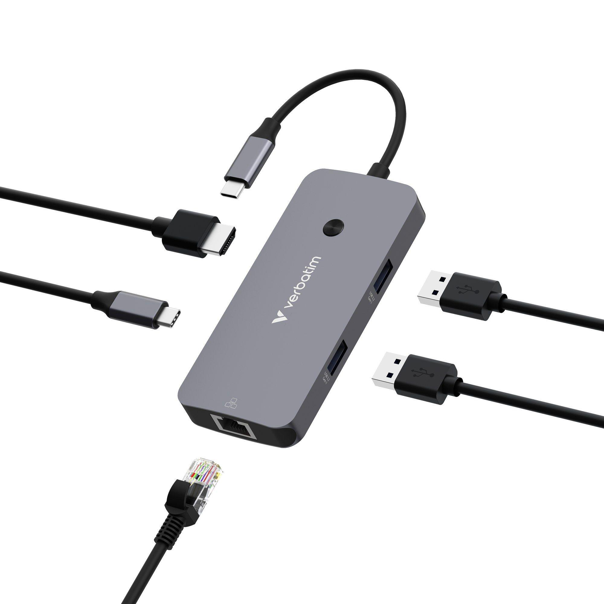 Hub USB-C VERBATIM CMH-05 (0,15 m - Prateado) — miniatura 6