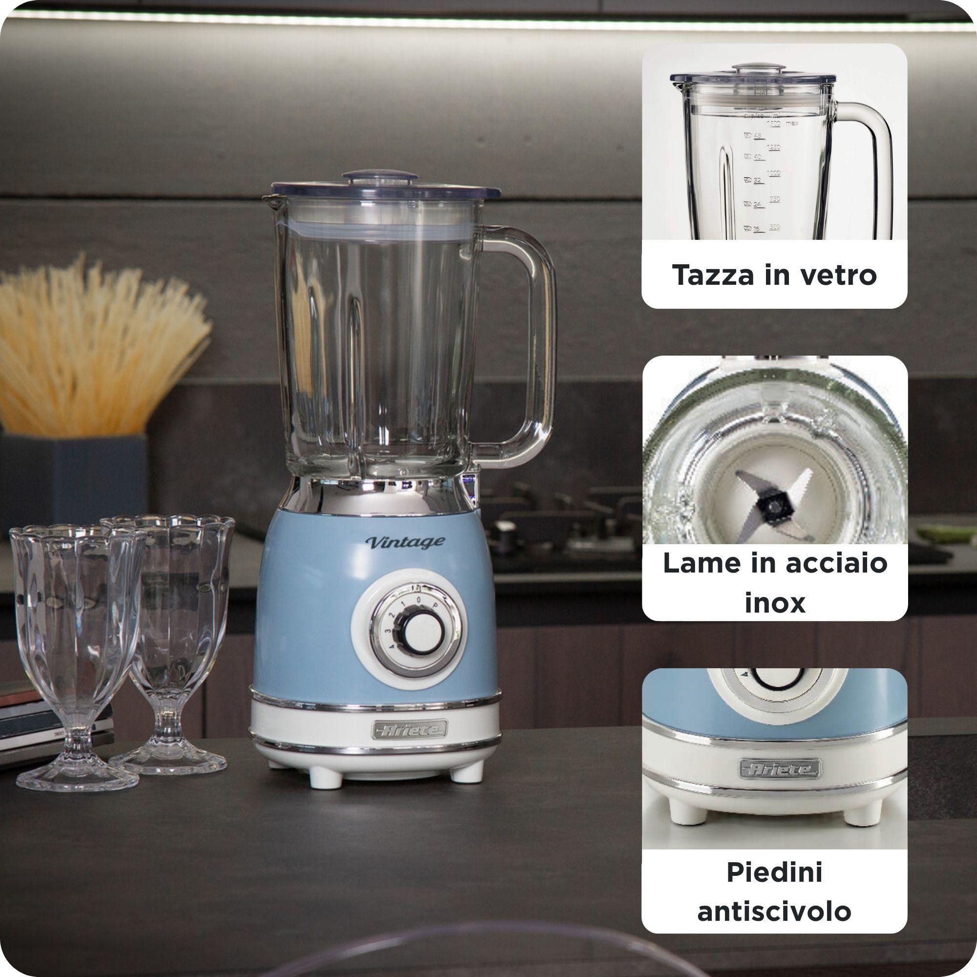 Liquidificadora ARIETE Vintage 0583/05 (Liquidificador - 1000 W - 1,5 l - Azul-claro), miniatura 3