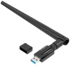 Adaptador USB Wi-Fi LANBERG NC-1200-WIE (Wi-Fi 5 - 1200 Mbit/s - Dual band - Preto)