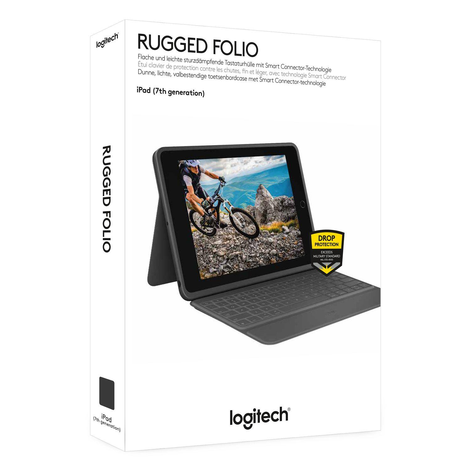 Teclado LOGITECH Rugged Folio (Francês - Smart Connector - Acoplamento - Grafite) — miniatura 15