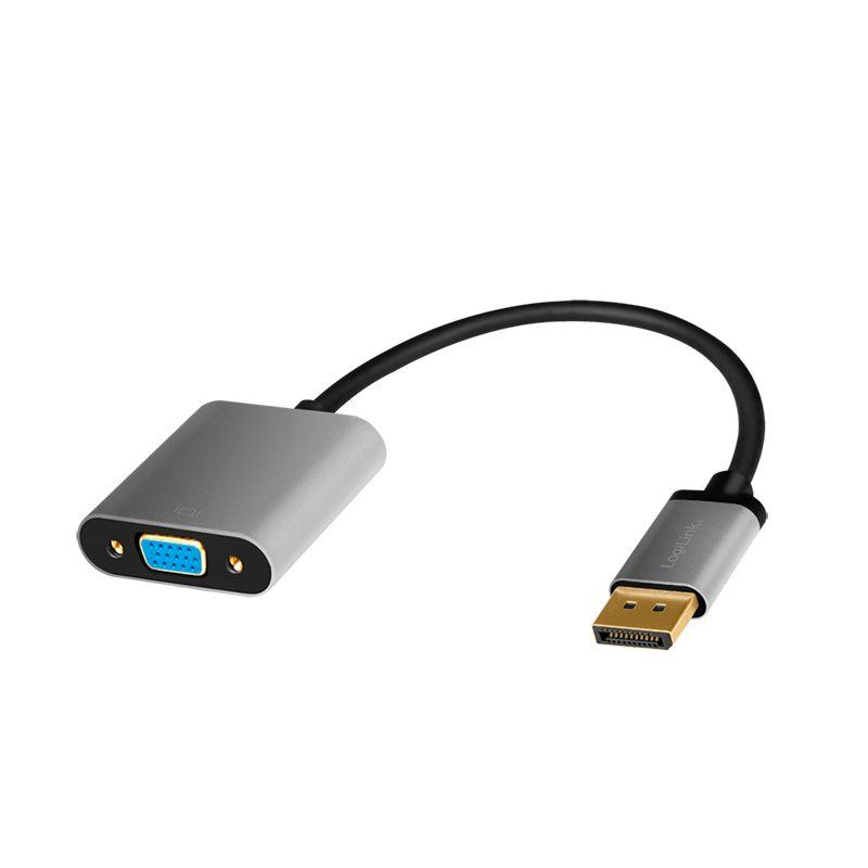 Adaptador DisplayPort para VGA LOGILINK CDA0109 (0,15 m - Preto e Cinzento)