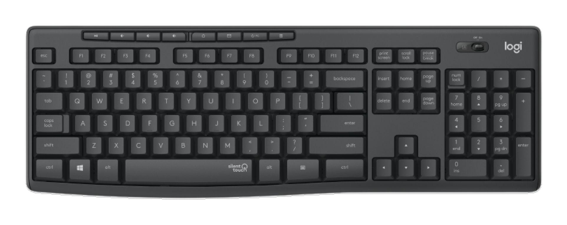 Teclado e Rato LOGITECH MK295 Silent (Suíço - Em linha reta - RF Wireless - Grafite) — miniatura 5