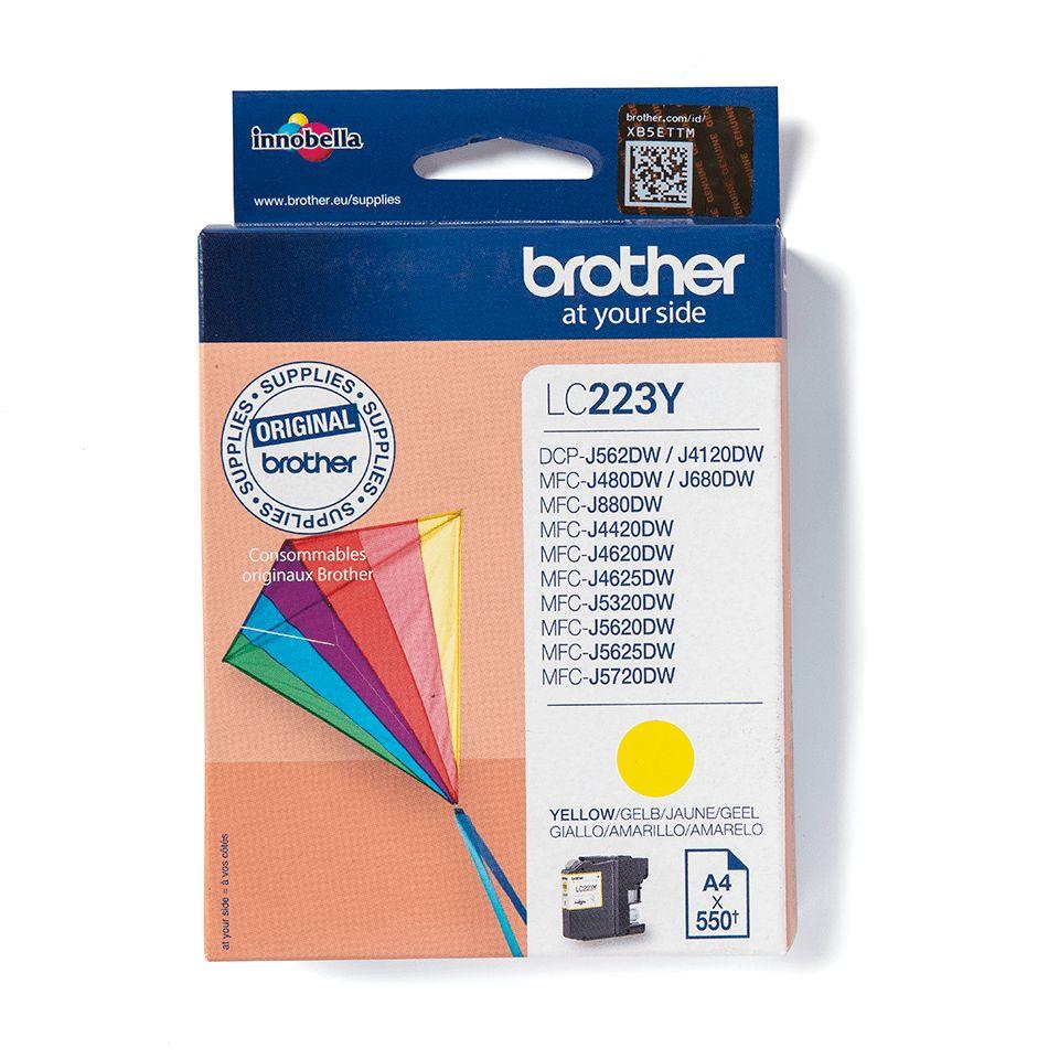 Tinteiro BROTHER LC223Y (550 páginas - Amarelo)