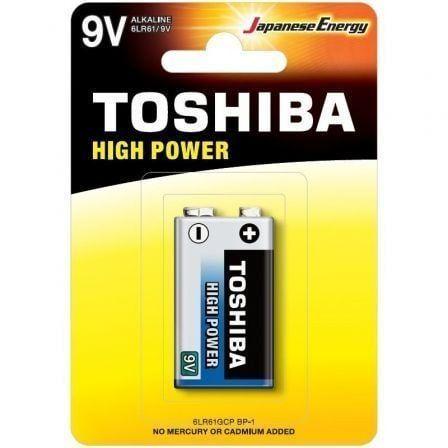 Pilha Alcalina TOSHIBA 6LR61GCP BP-1 (9V - Preto)