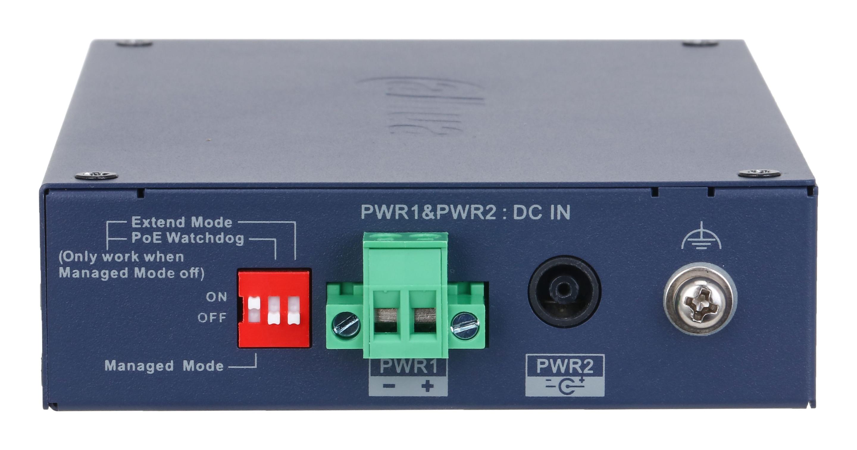 Switch Industrial DAHUA DH-CHS4106-4ET-60 (Fast Ethernet - 10/100 Mbps - 4 MB - Azul), miniatura 5