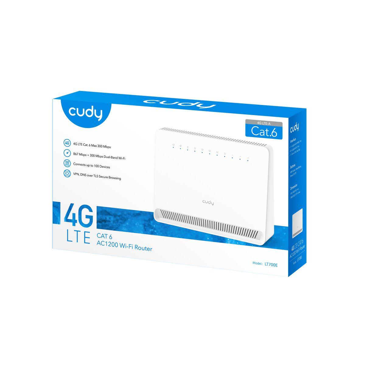 Router 4G CUDY LT700E 1.0 (Wi-Fi 5 - 867 Mbps - Dual-band - Branco) — miniatura 5