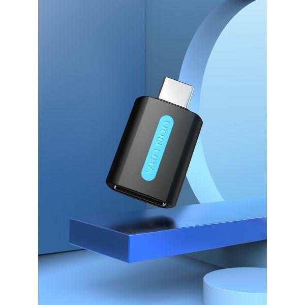 Adaptador USB VENTION CDTB0 (USB A - USB C - Preto) — miniatura 2