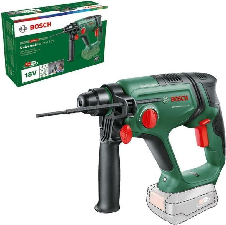 Martelo Perfurador a Bateria BOSCH UniversalHammer 18V-16 (18 V - Bateria - Verde e Preto)